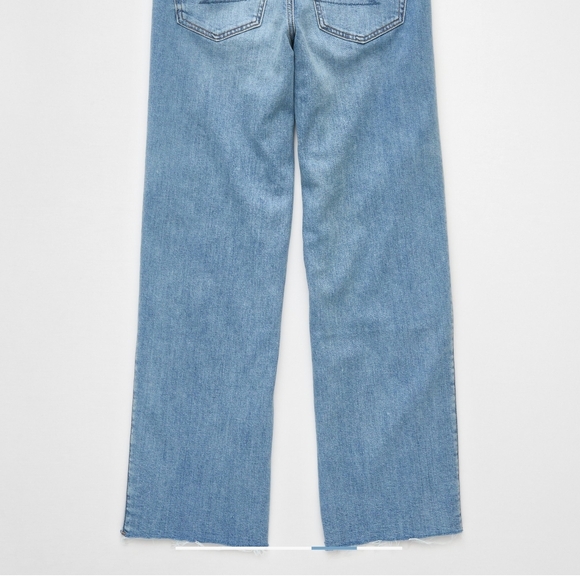 American Eagle Dreamy Drape STRETCH Patchwork Low-rise Baggy Jeans. 10 Short. - Picture 5 of 14